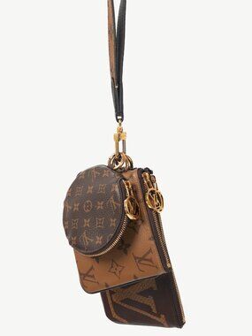 Louis Vuitton Monogram & Monogram Reverse Canvas Trio Pouch